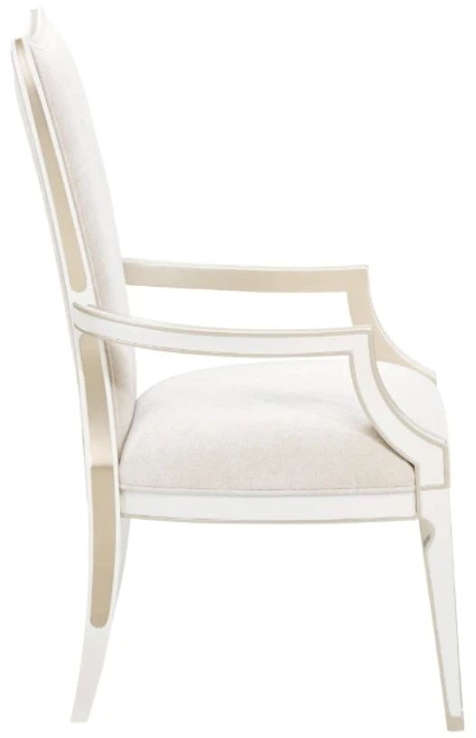 Michael Amini® La Marisia Creamy Pearl Dining Arm Chair-3