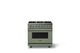 Viking® 5 Series 36" Eucalyptus Pro Style Dual Fuel (NG) Range with Brushed Brass Trim-0