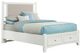 Vaughan-Bassett Bonanza Gray/White King Upholstered Panel Storage Bed-0