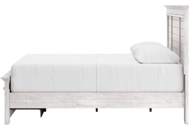 Signature Design by Ashley® Makidern Whitewash Queen Panel Bed with 4-Drawer Storage-4