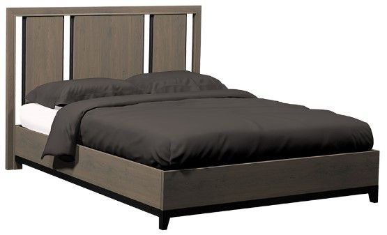 Country View Woodworking American Modern Brown Maple Wood Queen Bed-0