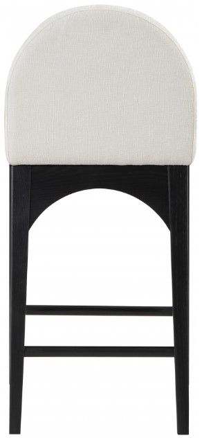 Meridian Furniture Waldorf Cream/Black Counter Stool-3