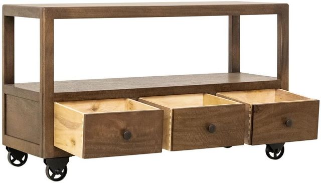 International Furniture Direct Oslo Brown Sofa Table-3
