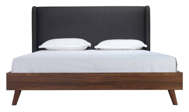 Mazin Furniture Brody Dark Gray King Upholstered Platform Bed-0