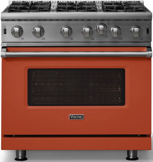 Viking® 5 Series 36" Spiced Cider Pro Style Liquid Propane Gas Range-3