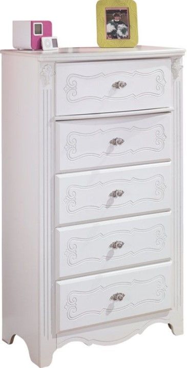 Signature Design by Ashley® Exquisite 6-Piece White Full Sleigh Headboard Youth Bedroom Set-3