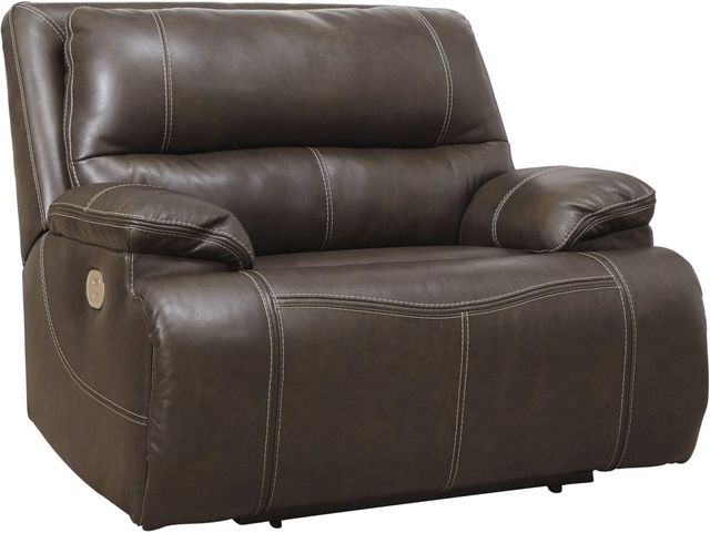 Signature Design by Ashley® Ricmen Walnut Wide Seat Power Recliner-0