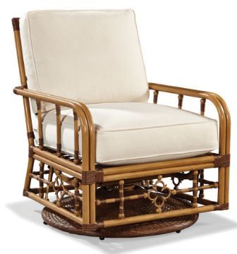 Lane Venture® Celerie Kemble Raffia Swivel Glider Lounge Chair-0