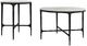 Coaster® Hermas 2-Piece White Occasional Table with Black Base Set-0