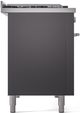 Ilve® Professional Plus II 48" Graphite Matte Pro Style Dual Fuel Range-3