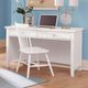 Vaughan-Bassett Bonanza White Laptop/Tablet Desk with Charging Station-2