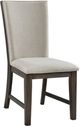 Elements International Grady 7-Piece Dark Walnut/Taupe Fabric Back Dining Set-2