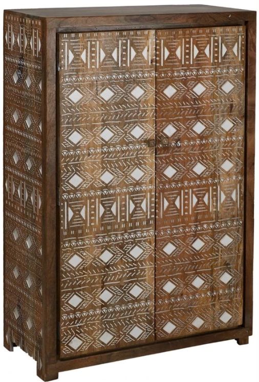 Jaipur Furniture Jacobi Brown Wine Cabinet-0