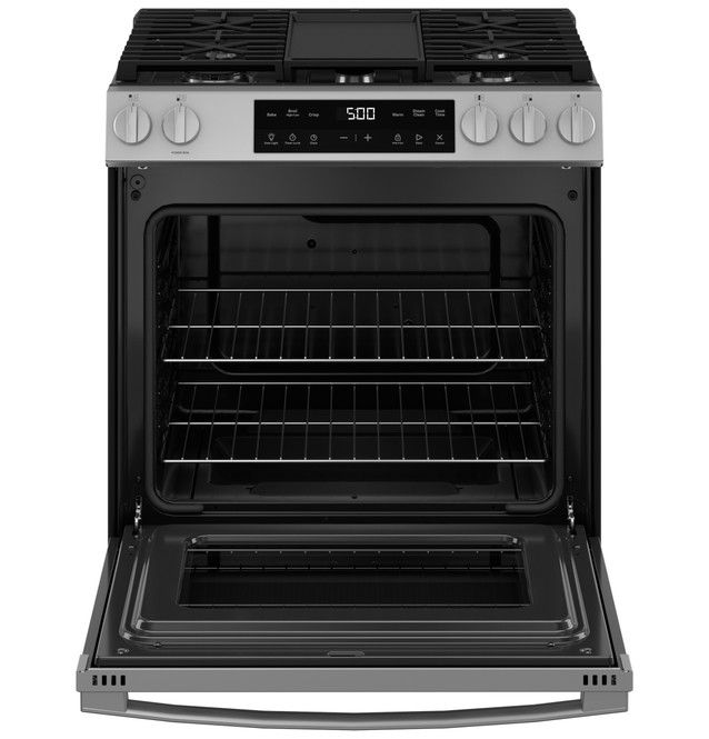GE® 500 Series 30" Stainless Steel Slide In Gas Range-2