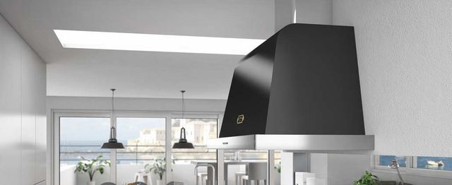 Lofra® Dolcevita 60" Matte Black Wall Mounted Range Hood-1
