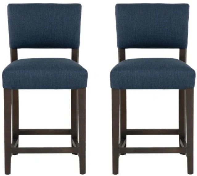 Linon Kimmy 2-Piece Cobalt Counter Stool-3
