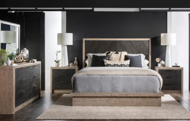 Legacy Classic Halifax Flax/Java Queen Panel Bed-1