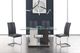 Global Furniture USA Glass Top Dining Table with Gray/White Base-2