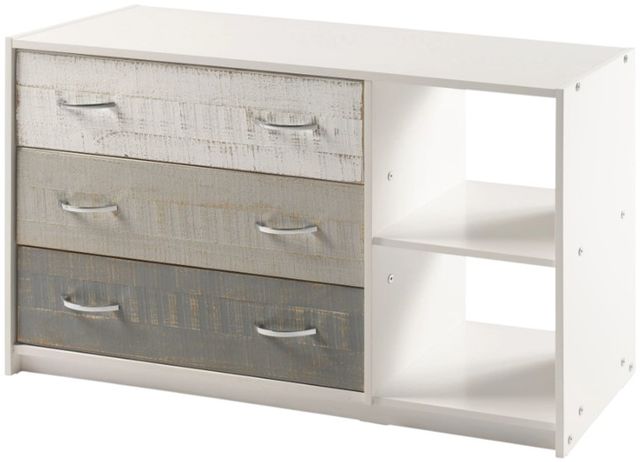 Donco Kids Gray/White Youth 3-Drawer Chest-2