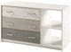 Donco Kids Gray/White Youth 3-Drawer Chest-2