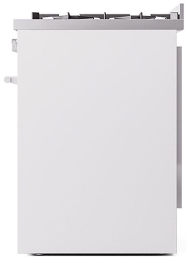 Ilve® Professional Plus II Series 30" White Pro Style Dual Fuel Range-2