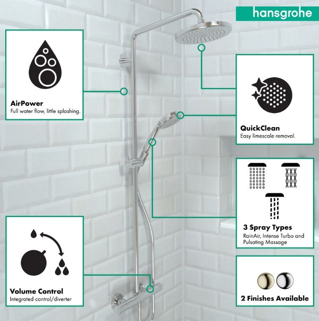 Hansgrohe Croma Chrome 2.5 GPM Showerpipe-3