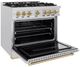 ZLINE Classic Autograph Edition 36" Stainless Steel Pro Style Gas Range with Champagne Bronze Accents-3