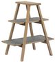 A & B Home Dark Gray/Natural Brown A-Frame Shelf -0