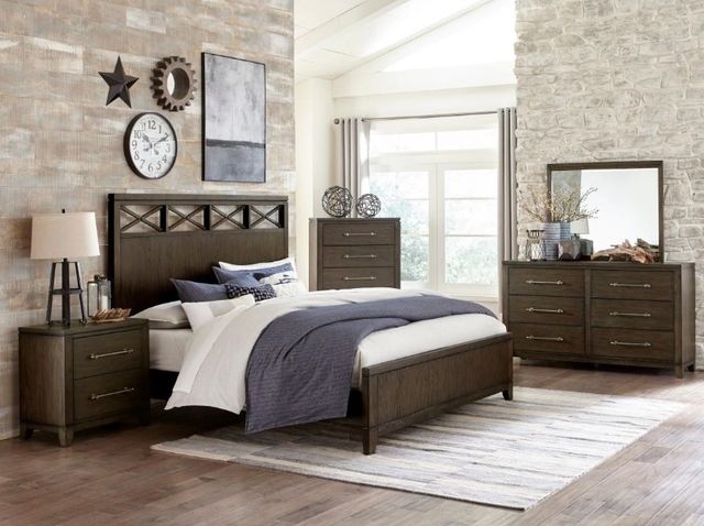 Homelegance® Griggs Dark Brown Queen Panel Bed-1