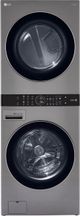 LG Graphite Steel Single Unit, 4.5 Cu. Ft. Washer, 7.4 Cu. Ft. Gas Dryer, WashTower™ with Center Control™-0