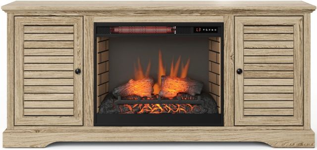 Legends Home Topanga Alabaster 68" Fireplace Console-1