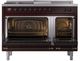 Ilve® Nostalgie II Noblesse 48'' Burgundy Pro Style Dual Fuel Range with Burnished Trim-2