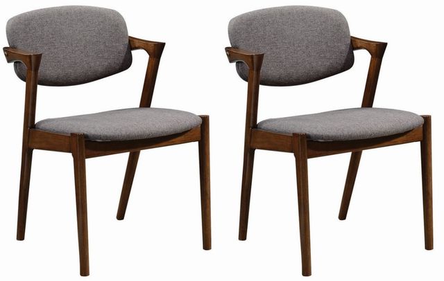 Coaster® Malone 2-Piece Dark Walnut Side Chairs-1