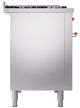 Ilve® Nostalgie II Noblesse 48'' Stainless Steel Pro Style Dual Fuel Range with Copper Trim-2
