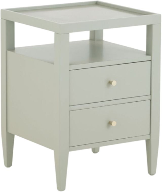 Bassett® Furniture Willow Sage Green Bedside Table-0