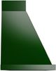 Ilve® Nostalgie II Noblesse 60" Emerald Green Wall Mounted Range Hood with Brass Trim-2