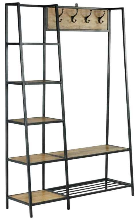 Steve Silver Co. Hampton Black/Brown Hall Tree-0