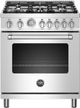 Bertazzoni Master Series 30" Stainless Steel Free Standing Gas Range-0
