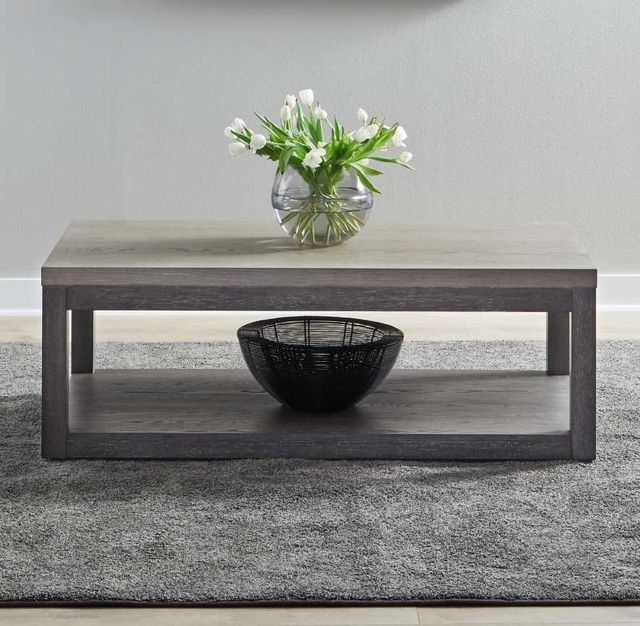 Liberty Furniture Piedmont Ash Cocktail Table with Charcoal Base-1