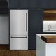 ZLINE 36" 19.8 Cu. Ft Satin Stainless Steel Built-In Bottom Freezer Refrigerator with Matte Black Accents-5
