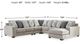 Benchcraft® Ardsley 5-Piece Pewter Right-Arm Facing Chaise Sectional-1