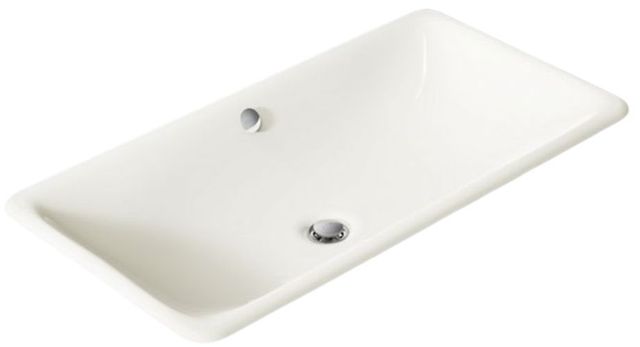 Kohler Iron Plains® Biscuit 30" Rectangular Drop-In/Undermount/vessel Bathroom Sink with Biscuit Painted Underside-0