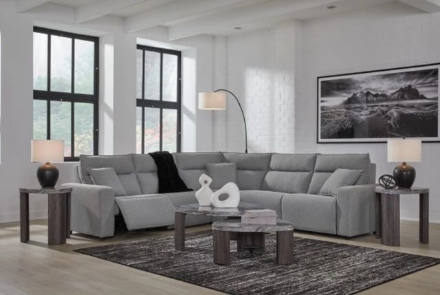 Signature Design by Ashley® Modmax II 5-Piece Pepper/Salt Power Reclining Sectional with Console-3