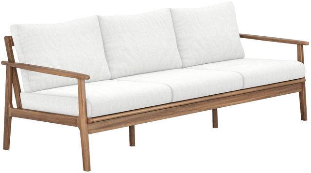 New Classic® Home Furnishings Ashton Natural Acacia/Fabric Outdoor Patio Sofa-0