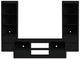 Elements International Rosalie 3-Piece Black Entertainment Unit with 82" TV Console-0
