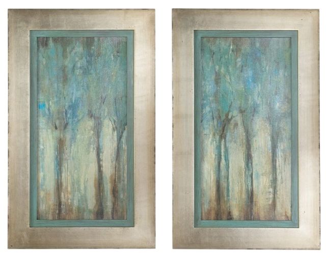 Uttermost® Liz Jardine 2-Piece Whispering Wind Blue Framed Art Set-0