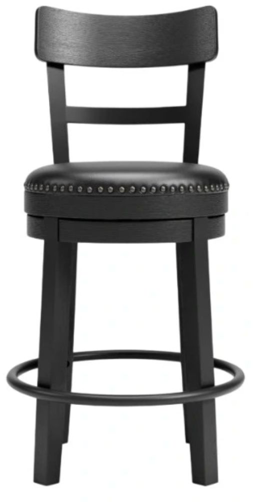 Signature Design by Ashley® Valebeck Black Upholstered Bar Stool-1