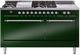 Ilve® Nostalgie II Series 60" Emerald Green Pro Style Dual Fuel Range-0