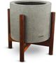 Le Present Century Concrete Grey 18" Planter-0