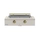 Caliber™ Rockwell Social 42" 2-Burner Antique White Built-In Natural Gas Grill with Gold Hardware-0